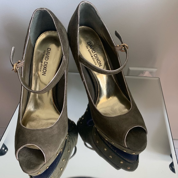 High Heel Suede MaryJane platform shoes - 39 EUC - Picture 3 of 7